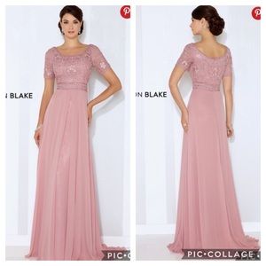 Cameron Blake fit and flare long gown